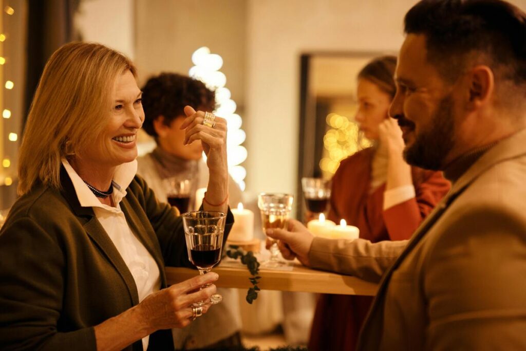 brindis en posada navideña